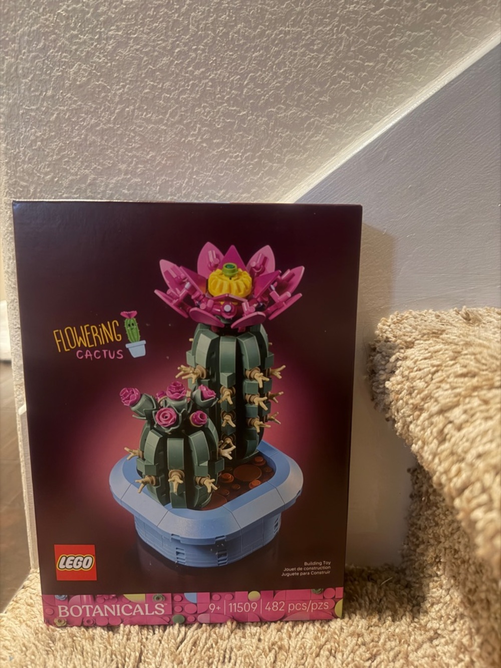 Lego Magenta Box Panel with Colorful Brick Icons